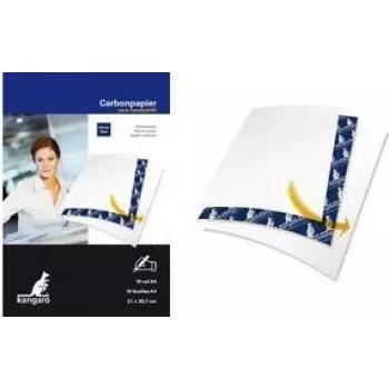KANGARO K-7900086 karbon papir, DIN A4, 10 listov, moder, 210 x 297 mm, za ročno pisanje