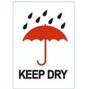 RILLPRINT KEEP DRY trajno lepljive opozorilne etikete, belo/rdeče/črno, 74 x 105 mm, 500 etiket na roli 76960