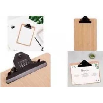 EUROPEL jedilni clipboard, DIN A4, pokončno, bambus, črna sponka - 1 kos (197012)
