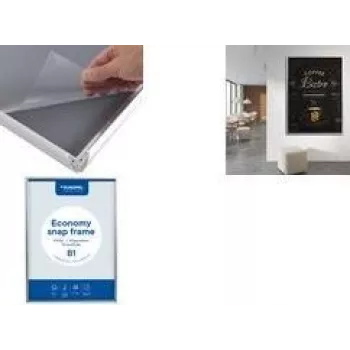 EUROPEL Economy zložljivi okvir, DIN A5, 25 mm, srebrno eloksiran aluminij, 1 kos 355097