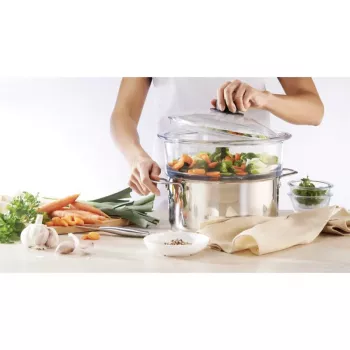 PYREX steklen pokrov 24 cm, borosilikatno steklo