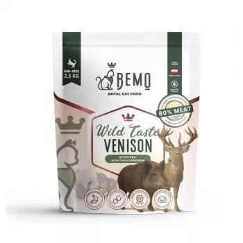 BEMO Cat Wild Taste divjačina - suha hrana za mačke - 2,5 kg