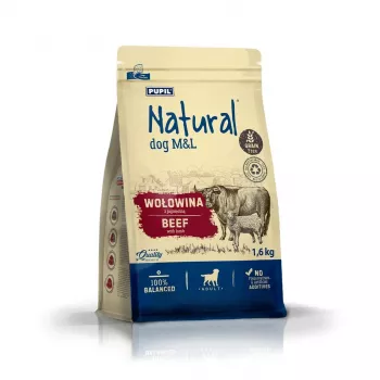 NATURAL govedo z jagnjetino M&L suha hrana za pse 1,6kg