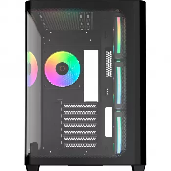 Ocypus Iota C70 Curve ARGB Digital črno ohišje za PC srednje velikosti, 270° panoramsko kaljeno steklo