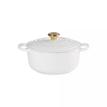 LE CREUSET litoželezen lonec okrogel 24cm, 4,2L, bel