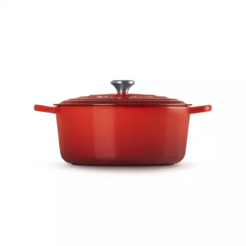 Le Creuset okrogla litoželezna posoda 34cm, 12L, rdeča
