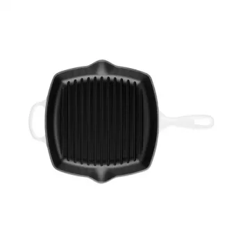 Le Creuset litoželezna kvadratna žar ponev 26x26cm bela