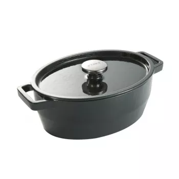 Pyrex litoželezna ovalna posoda 5,8L, siva, 33x25cm