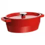 Pyrex litoželezna ovalna posoda 5,8L, rdeča, 33x25cm