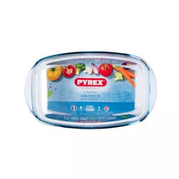 PYREX steklena posoda s pokrovom 4,5L pravokotna Essentials 33x20x14cm