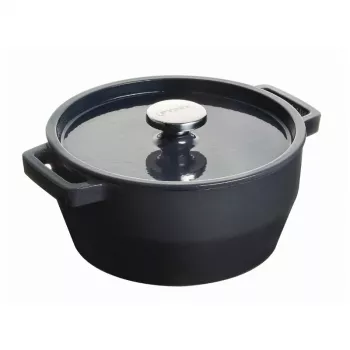 Pyrex litoželezna lonec 6,8L okrogel 28cm siv
