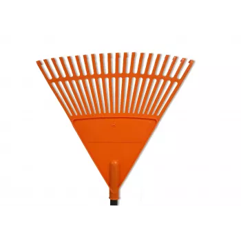 HORTUS grablje za listje z aluminijastim ročajem, oranžna glava 45 cm, 20 zob