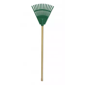 HORTUS majhne ročne grablje z ročajem zelene 20 cm 14 zob