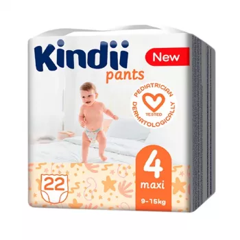 Kindii Maxi velikost 4 enkratne plenice (9-15 kg) 22 kosov