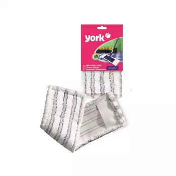 YORK nadomestna krpa iz mikrovlaken za Smart Flat Mop 45x15cm sivo-bela