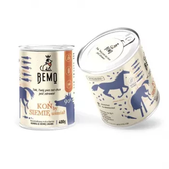 BEMO konj monoproteinska mokra hrana za pse – 400g pločevinka