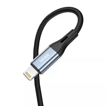 VIPFAN L05 Lightning na 3,5 mm AUX avdio kabel, 1 m, siv