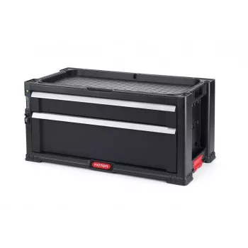 Škatla za orodje KETER DIY z 2 predaloma, 56,2 x 28,9 x 26,2 cm, črno-rdeča