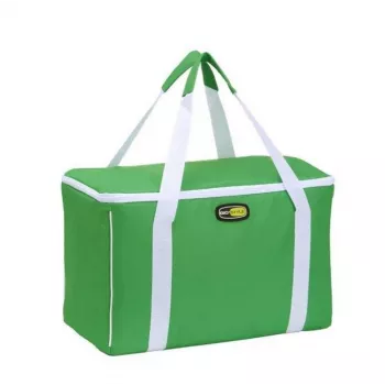 GIOSTYLE termo torba Evo Square mešane barve, zelena/rdeča/modra z dekoracijo, 15 L