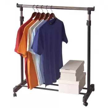 ORDINETT Deluxe stojalo za oblačila belo 88x43x98-175cm