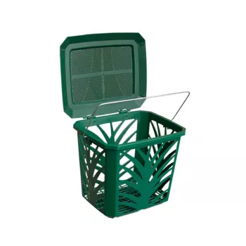 BIOBAG koš za biološke odpadke MaxAir 7L 24x19,7x20,5cm, zelen
