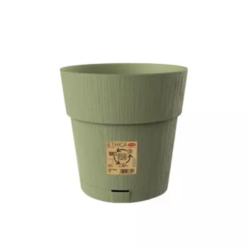 STEFANPLAST Ethica cvetlični lonec s podstavkom, Ø25 cm, višina 25 cm, zelen