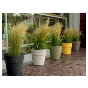 STEFANPLAST Ethica cvetlični lonec s podstavkom Ø40x39cm siv
