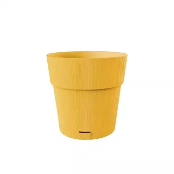STEFANPLAST Ethica cvetlični lonec s podstavkom Ø20x19cm gorčično rumen