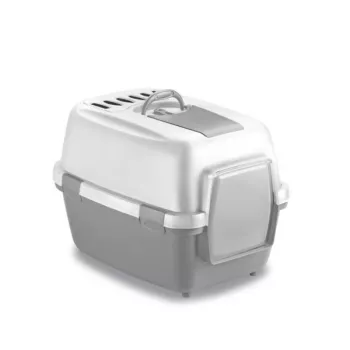 STEFANPLAST WivaCat zaprto mačje stranišče 55x40x40 cm belo/sivo