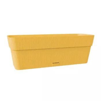 STEFANPLAST Ethica cvetlična posoda s podstavkom 50x18x17 cm gorčično rumena