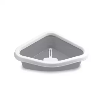 STEFANPLAST kotno mačje stranišče Sprint 56x40x14 cm belo/sivo