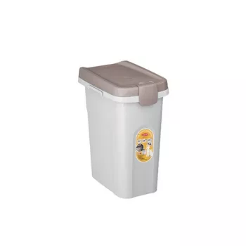 STEFANPLAST Posoda za shranjevanje hrane za hišne ljubljenčke 15 L bela/svetlo siva
