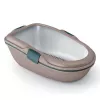 STEFANPLAST mačje stranišče Furba Chic Maxi 69,5x47x26 cm svetlo siva/zelena