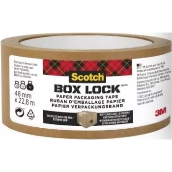 3M Scotch Box LockT papirni lepilni trak za pakiranje 48mm x 22,8m rjav 7850-23-EF-8GC