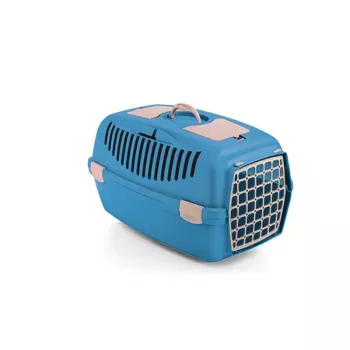 STEFANPLAST transportna škatla Gulliver 2 s plastičnimi vrati 55x36x35cm modra