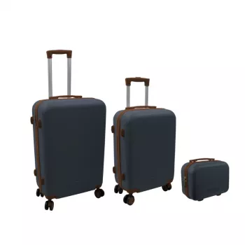 ORDINETT predalnik, set 3 kosov, 60L + 43L + 15L, siv