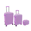 ORDINETT predalnik, set 3 kosov, roza – 60L, 43L, 15L plastične škatle za shranjevanje