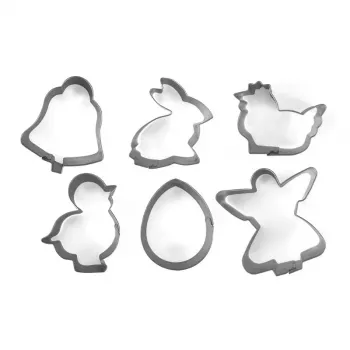 Set modelčkov za velikonočne piškote in medenjake GUARDINI 6 kosov 5-6x2cm