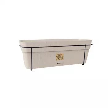 STEFANPLAST balkonski set s samodejnim sistemom zalivanja in kovinskim držalom 50x18x17 cm bel