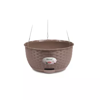 STEFANPLAST viseči cvetlični lonec Natural Ø30x14.5cm rjav