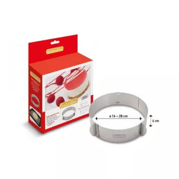 GUARDINI okrogel obroč za torto s spremenljivim premerom Ø16-28cm