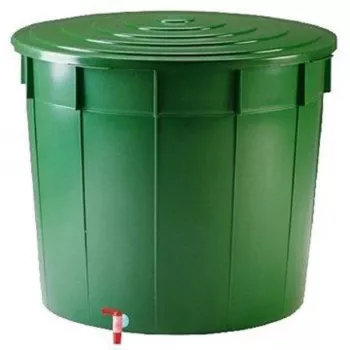 STEFANPLAST deževna posoda 500L s pokrovom in pipo Ø100x85cm zelena