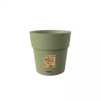STEFANPLAST cvetlični lonec Ethica s podstavkom, 20 cm, zelen