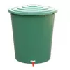 STEFANPLAST posoda za deževnico 310L s pokrovom in pipo, zelena, Ø80x97cm