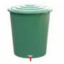 STEFANPLAST posoda za deževnico 310L s pokrovom in pipo, zelena, Ø80x97cm