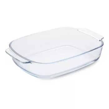 GUARDINI steklena posoda za peko pravokotna iz borosilikatnega stekla 38x25,5x7 cm / 3,8 L