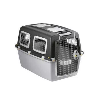 STEFANPLAST transportna škatla Gulliver 6 Plus za velike pse 92x64x66 cm temno siva/svetlo siva
