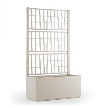 STEFANPLAST cvetlično korito z mrežo Ethica 80x36x140 cm belo