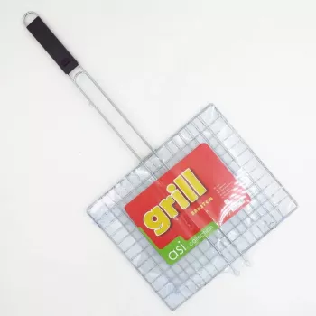 ASI COLLECTION rešetka za žar 33 x 27 cm iz kromiranega jekla