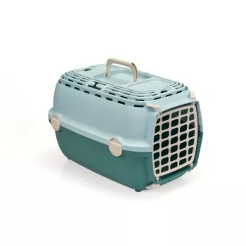 STEFANPLAST transportna škatla Horizon 1 s plastičnimi vrati 48x32x30 cm svetlo zelena/zelena